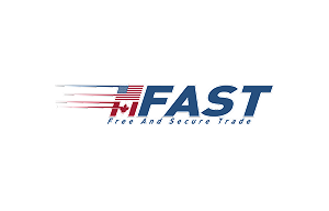 FAST logo with red and blue colors and motion lines