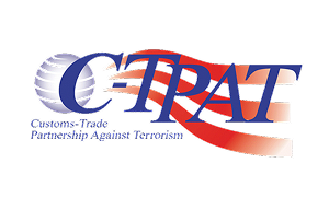 CTPAT logo with blue and red colors, featuring a globe and text